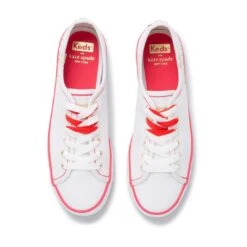 Keds - Women's Keds X Kate Spade New York Kickstart Foil Logo Shoes (WF66096) -New Shoes Shop Keds Women s Keds x Kate Spade New York Kickstart Foil Logo Shoes WF66096 04